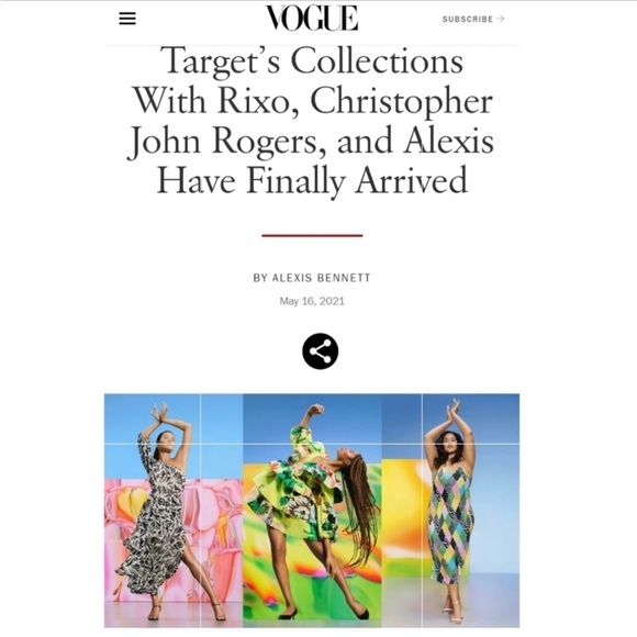 RIXO x Target Multi Floral Linen, Puff Sleeve Dress, Size 8 - Picture 11 of 11